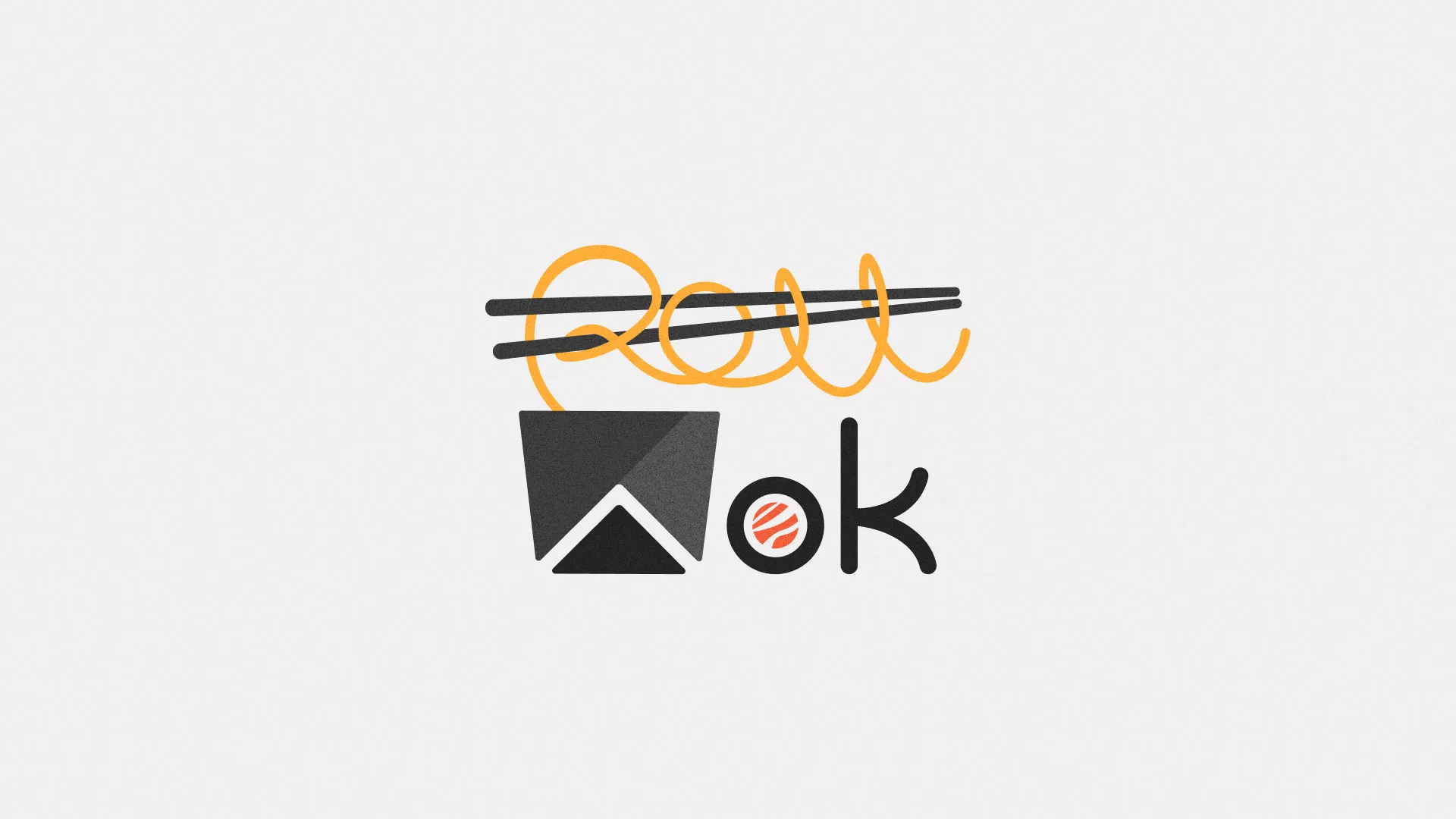 Разработка логотипа суши-бара «Roll Wok Club» в Саянске