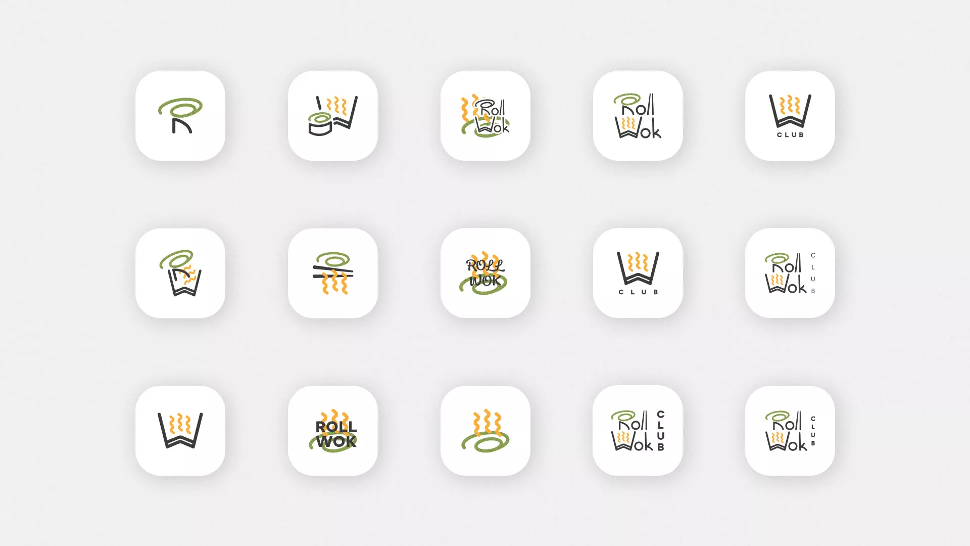 Разработка иконки приложения суши-бара «Roll Wok Club» в Саянске